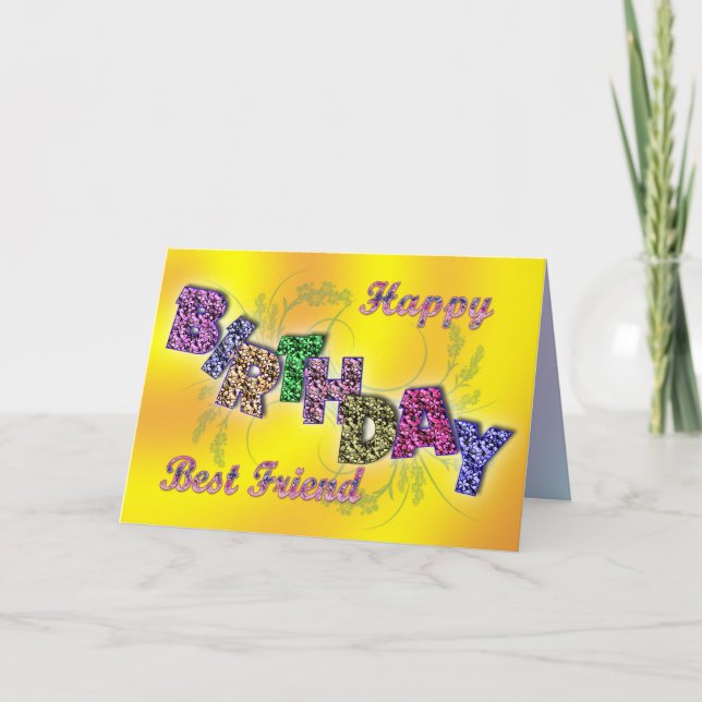 Carte d'anniversaire pour le meilleur ami avec tex (Devant)