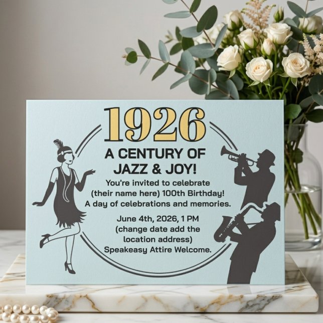 Carte d'anniversaire pour les 100 ans Cabaret clan (Créateur téléchargé)