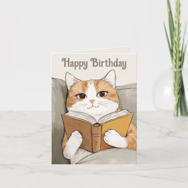 Carte d'anniversaire pour les chats et les réserva (Devant)