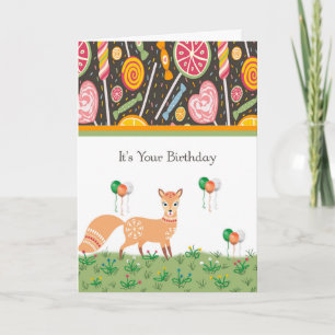 Carte d'anniversaire pour les enfants avec le rena
