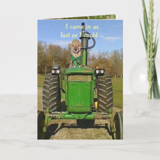 Carte d'anniversaire pour les fans de tracteur Zazzle.fr