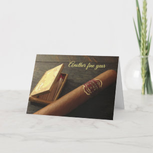 Carte d'anniversaire pour les fumeurs de cigares f
