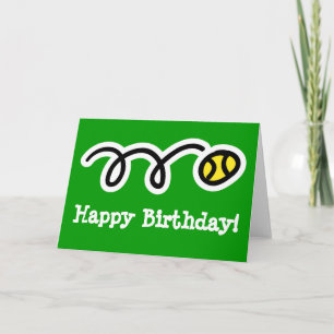 Carte d'anniversaire pour les joueurs de tennis et