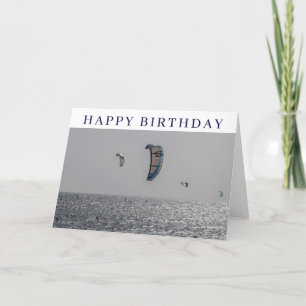 Carte d'anniversaire pour les Kite-surfers