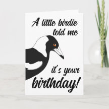 Carte d'anniversaire pour les petits oiseaux