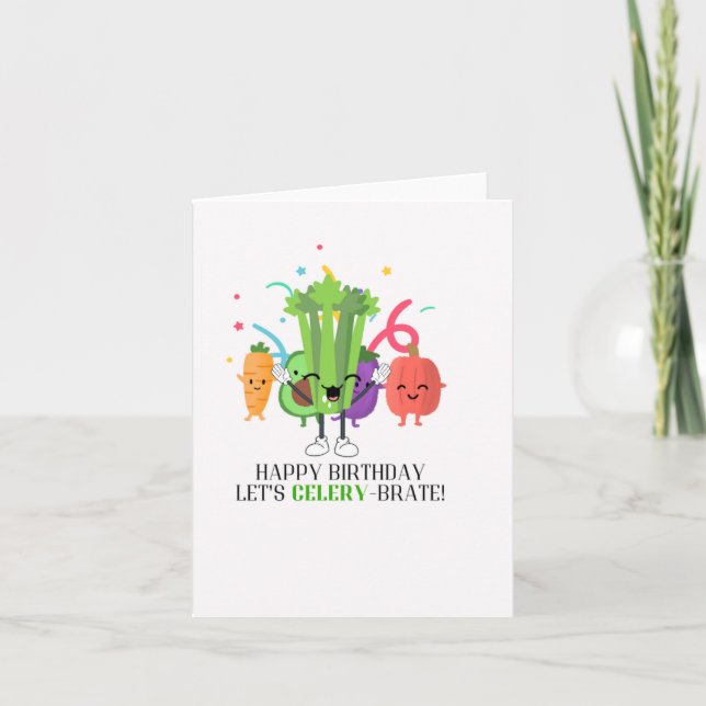 Carte d'anniversaire pour les Puns Célery-Brate (Devant)