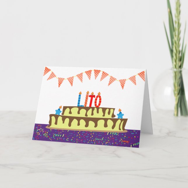 Carte d'anniversaire pour Lito (Devant)