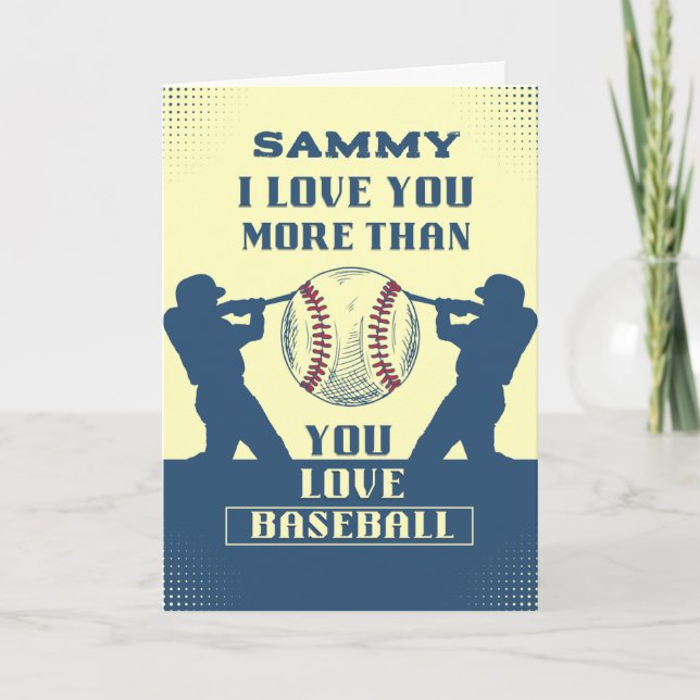 Carte D'Anniversaire Pour Lui, Carte De Baseball P (Devant)