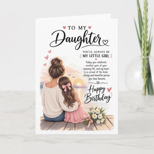 Carte d'anniversaire pour ma fille (Devant)