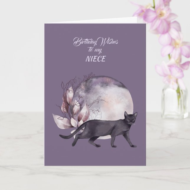 Carte d'anniversaire pour ma nièce (Orchidée)