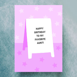 Carte d'anniversaire pour ma tante préférée