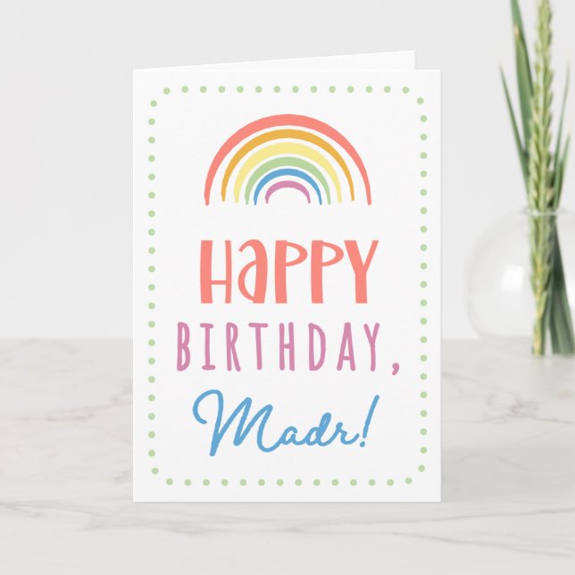 Carte d'anniversaire pour Madr (Devant)