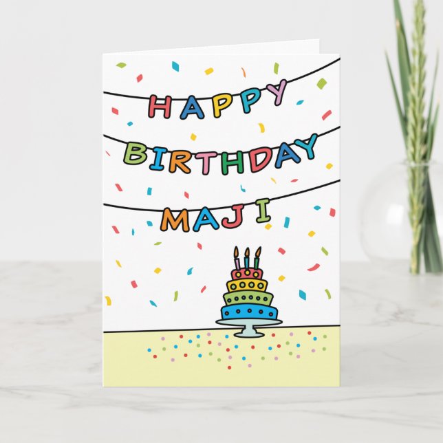 Carte d'anniversaire pour Maji (Devant)