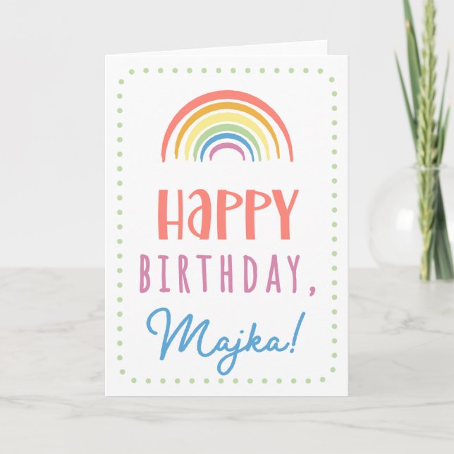 Carte d'anniversaire pour Majka (Devant)