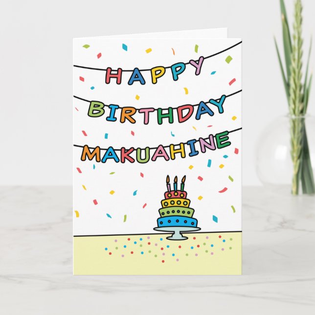 Carte d'anniversaire pour Makuahine (Devant)