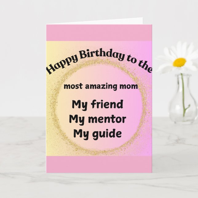 Carte d'anniversaire pour maman (Petite plante)