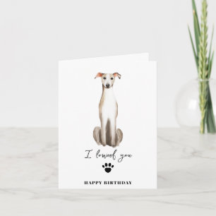 Carte d'anniversaire pour maman chien Greyhound ch