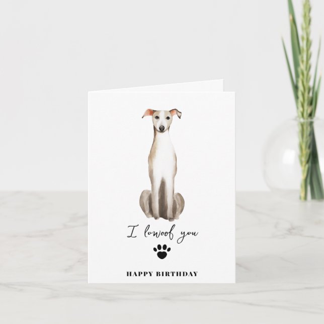 Carte d'anniversaire pour maman chien Greyhound ch (Devant)