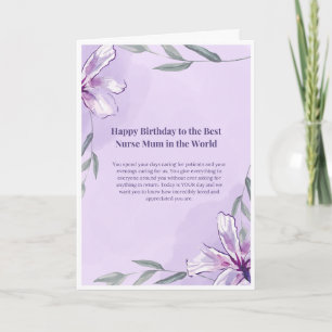 Carte d'anniversaire pour maman infirmière — Joyeu