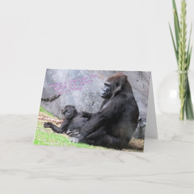 Carte d'anniversaire pour maman — maman et bébé Go (Devant)