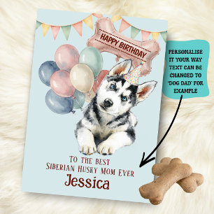Carte d'anniversaire pour maman/papa de Husky sibé