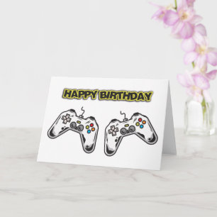 Carte d'anniversaire pour manettes de jeu