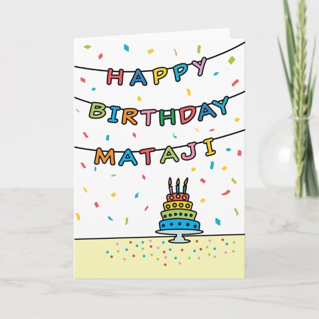 Carte d'anniversaire pour Mataji (Devant)