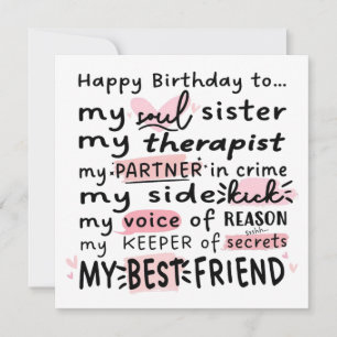 Carte d'anniversaire pour meilleure amie - Carte d