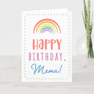 Carte d'anniversaire pour Mema