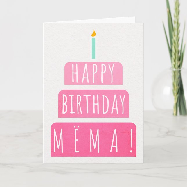 Carte d'anniversaire pour Mëma (Devant)