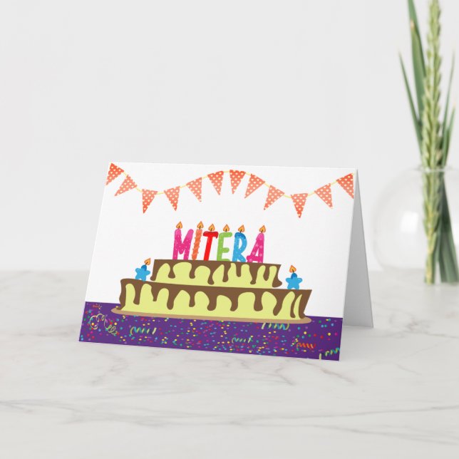Carte d'anniversaire pour Mitera (Devant)
