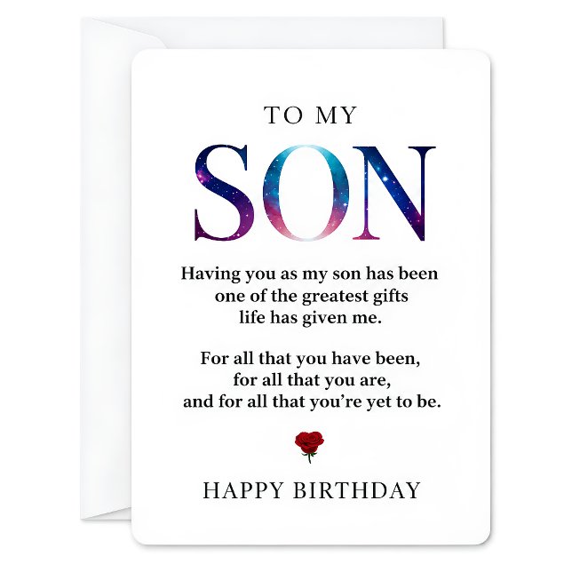 Carte d'anniversaire pour mon fils (Créateur téléchargé)
