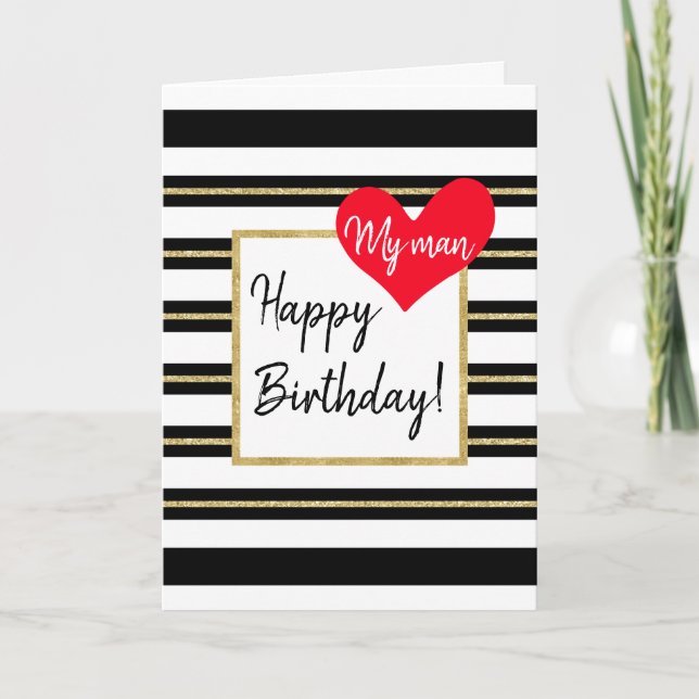 Carte d'anniversaire pour mon homme (Devant)