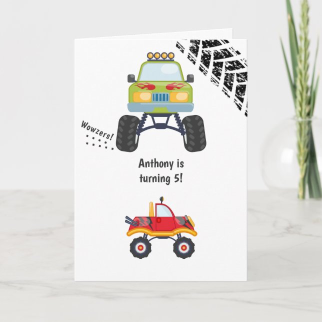Carte d'anniversaire pour Monster Truck (Devant)