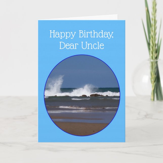 Carte d'anniversaire pour oncle design océan (Devant)