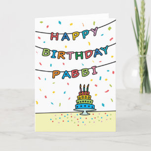 Carte d'anniversaire pour Pabbi