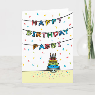 Carte d'anniversaire pour Pabbi
