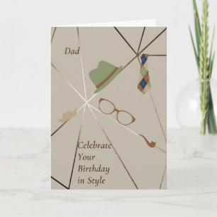 Carte d'anniversaire pour papa avec Casquette, Cra