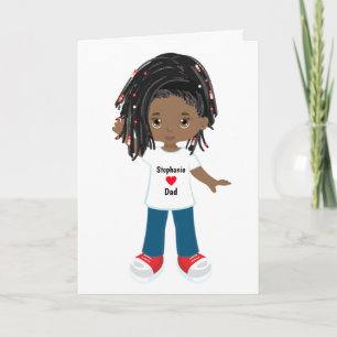 Carte d'anniversaire pour papa fille noire