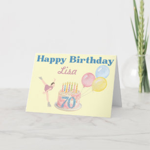 CARTE D'ANNIVERSAIRE POUR PATINEUR ARTISTIQUE - 70