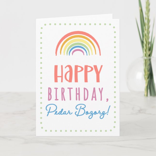 Carte d'anniversaire pour Pedar Bozorg (Devant)