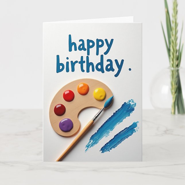 Carte d'anniversaire pour peintres (Devant)
