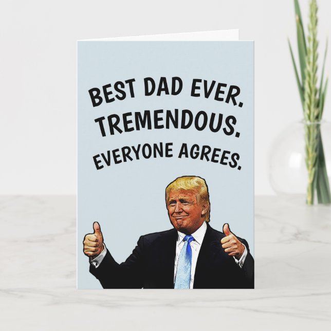 CARTE D'ANNIVERSAIRE POUR PÈRE TRUMP (Devant)