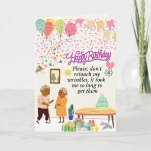 Carte d'anniversaire pour personnes âgées