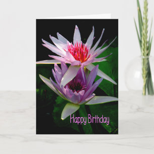 Carte d'anniversaire pour Soeur, Lys d'eau