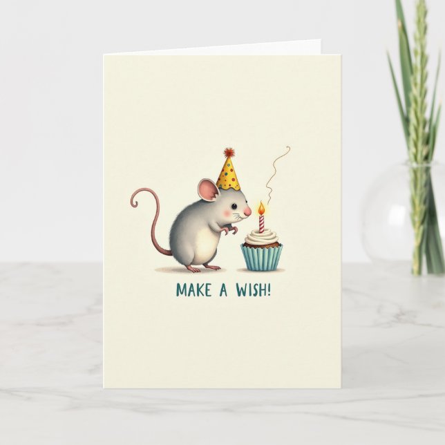 Carte d'anniversaire pour souris (Devant)
