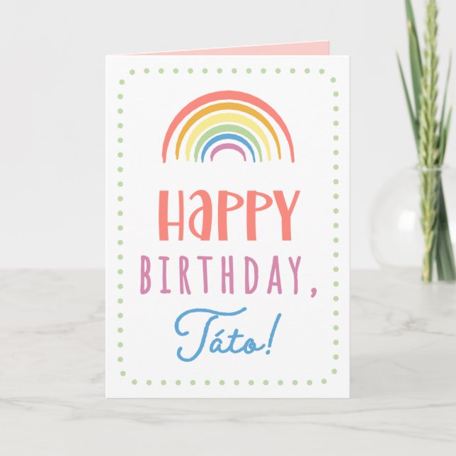 Carte d'anniversaire pour Táto (Devant)
