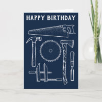 Carte d'anniversaire pour travailleurs du bois et