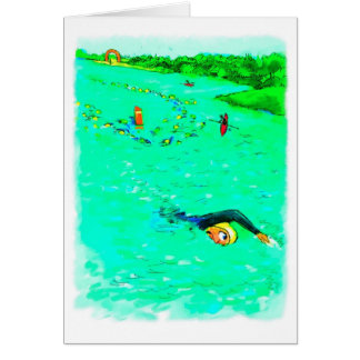 Carte De Natation Sauvage Pour Anniversaire, Carte D'anniversaire