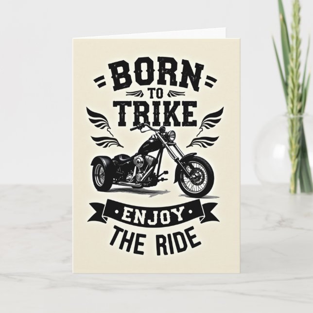 Carte d'anniversaire pour trike d'aventure (Devant)